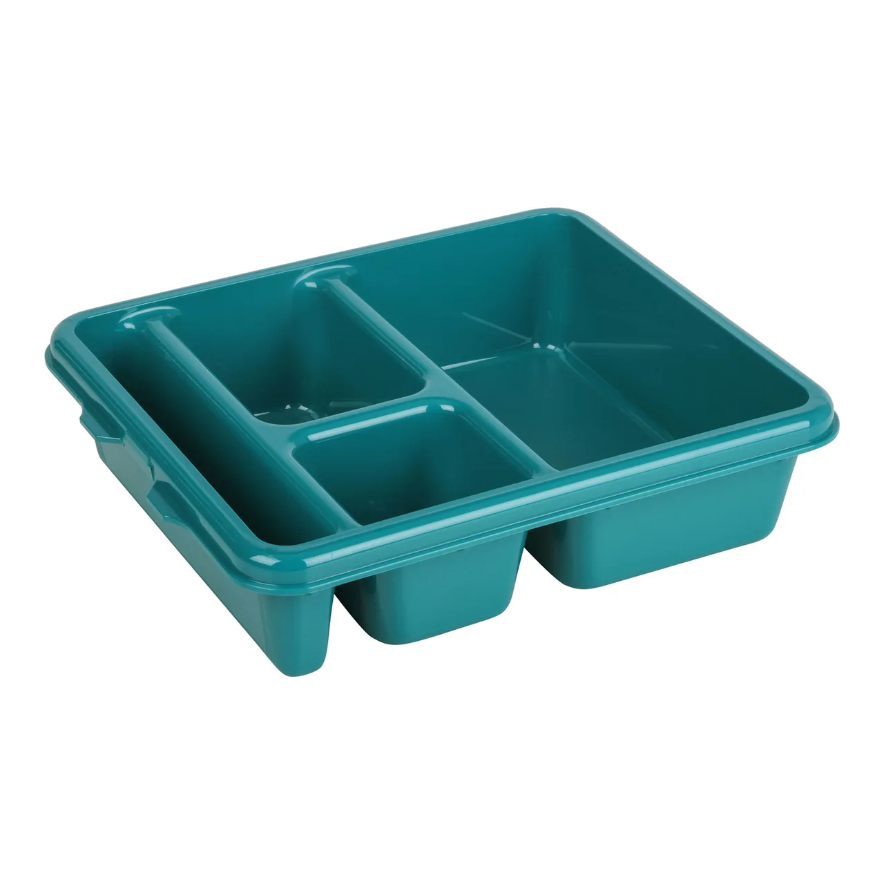 Cambro 9114CP414 4‑Compartment Tray 8‑15/16" x 10‑3/4" x 2‑5/8" TealCoPolymer Plastic
