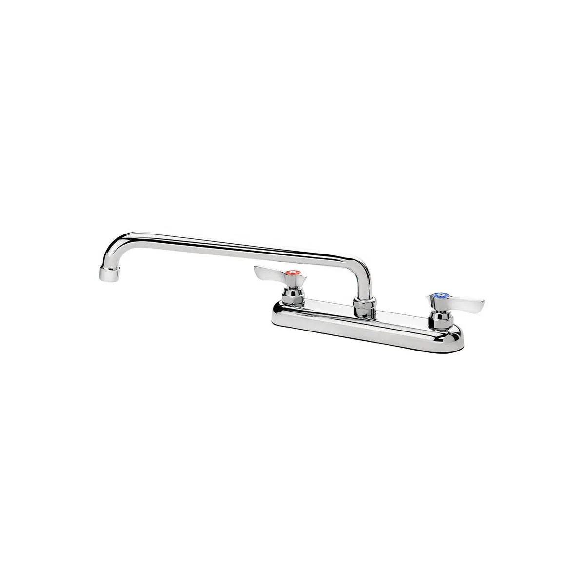 Krowne 13-812L Silver Series Low Lead Deck Mount Faucet w/ 8" Centers, 12" Swing Spout