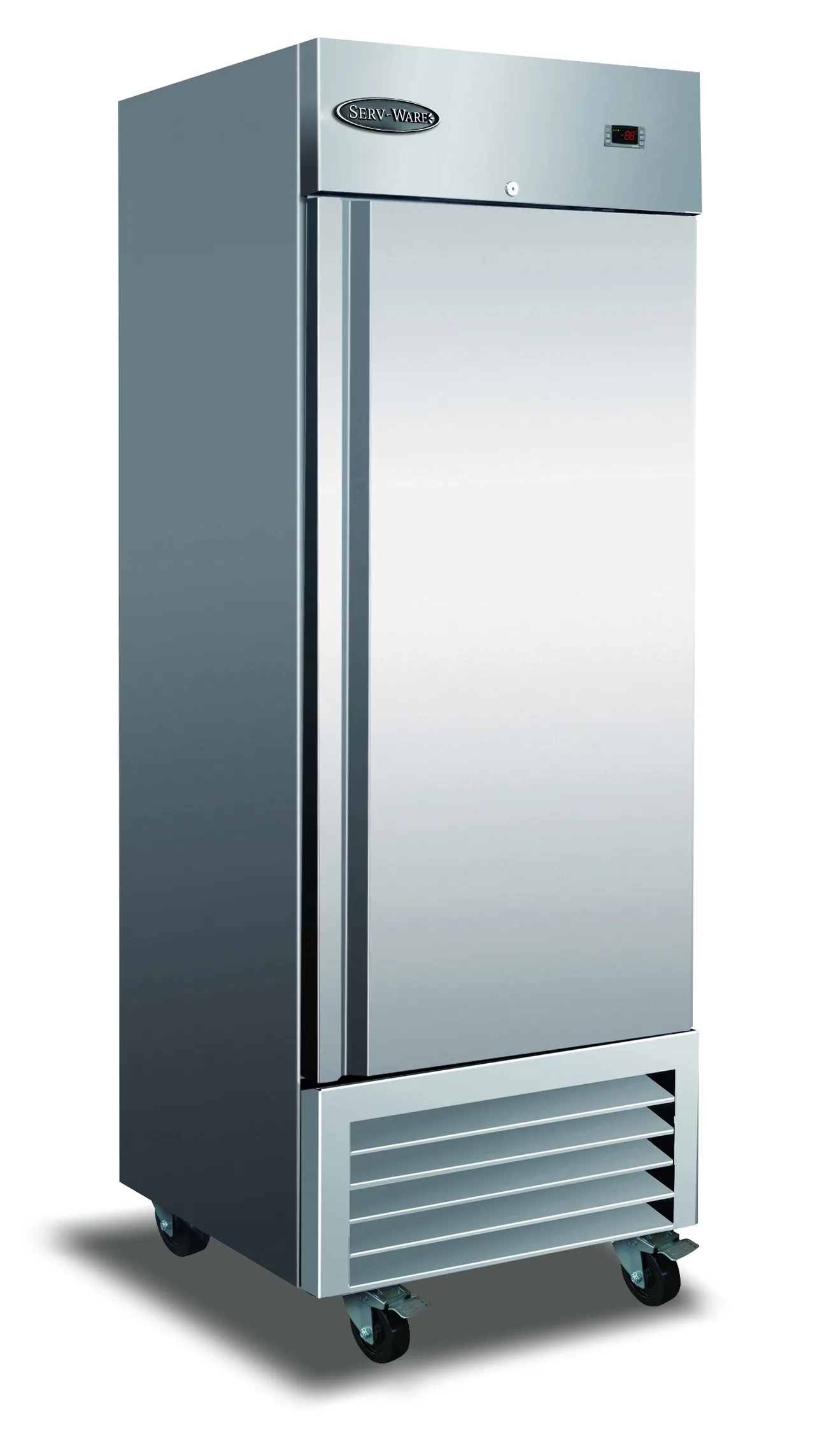 Serv-Ware RF1-HC-T 26.8" 1-Solid Door Reach-In Freezer, Bottom Mounted, 23 cu. ft., Stainless Steel
