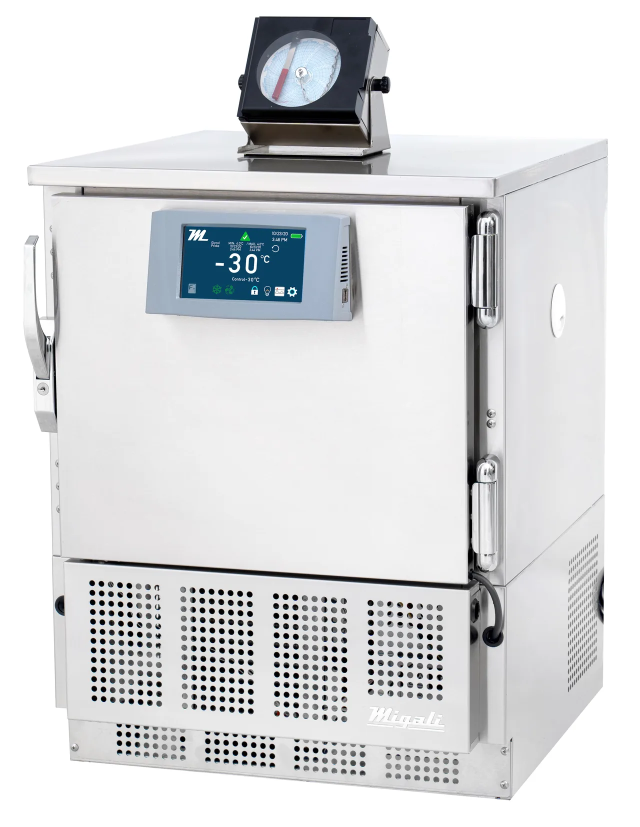 Migali EVOX-U1F-C 24" Solid Door Freezer, 4.2 cu ft, Stainless I/E, Bottom‑Mounted, USA Made