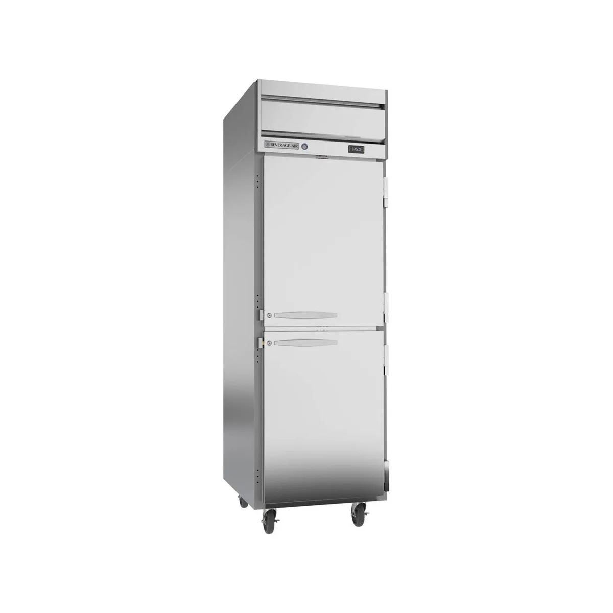 Beverage Air HF1HC-1HS 26" 1-Section Reach-In Freezer, 2 Half Solid Doors, Top Mount, 21.06 cu. ft., Stainless Steel Front