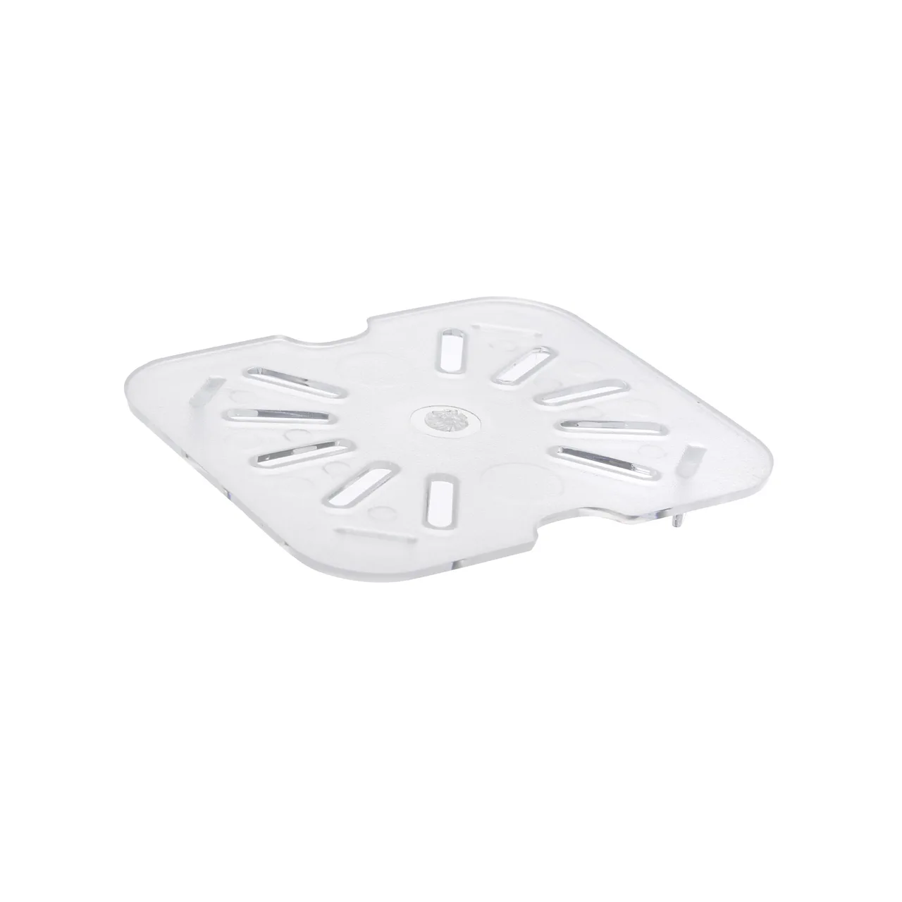 CAC China PCDS-S Food Pan Drain Shelf, 1/6-Size, Polycarbonate, Clear, NSF, Scratch Resistant