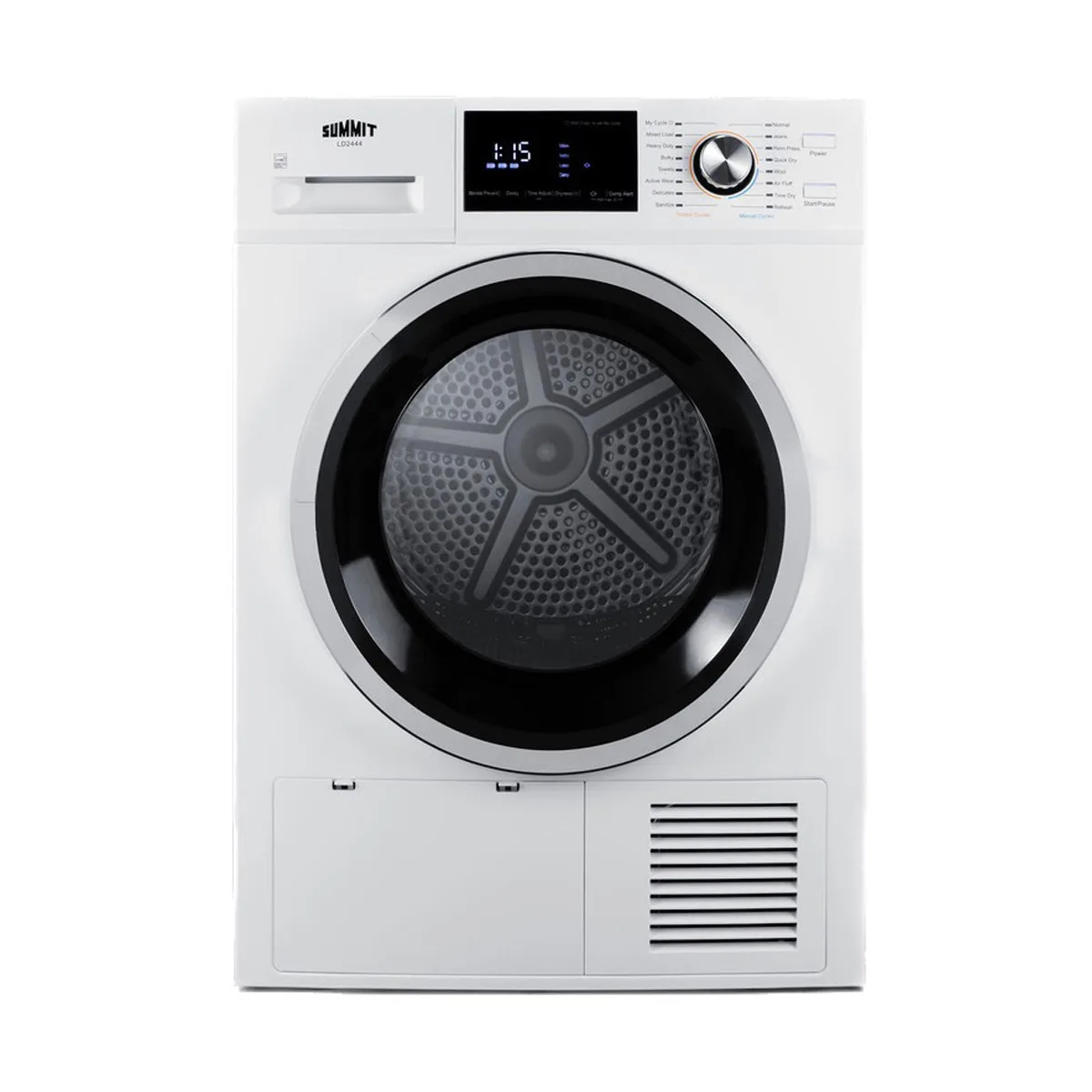 Summit LD2444 Front-Loading Heat Pump Dryer, 24" Wide Slim-Fitting Design