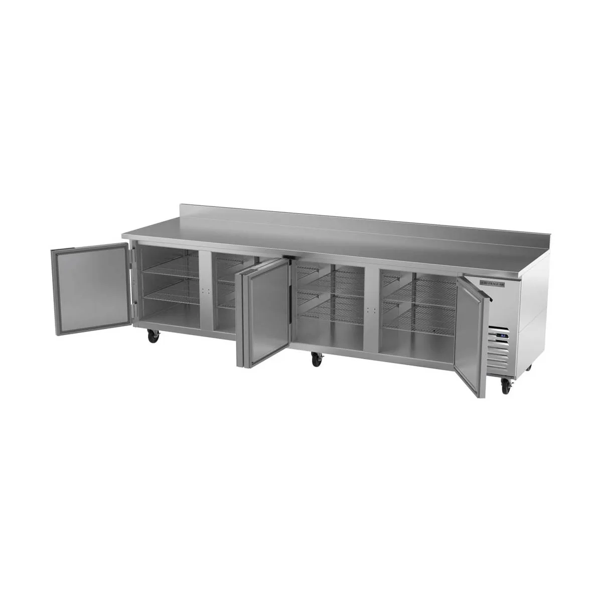 Beverage Air WTR119AHC 119" 4-Section Worktop Refrigerator w/ 4 Doors, 40 cu. ft.