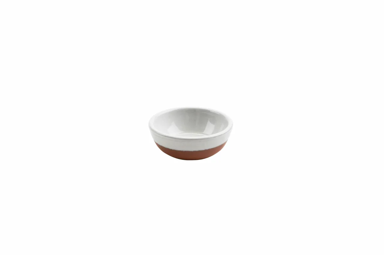 GET SH.BL-1316WHT Cheforward Graupera Stone Heart White Terracotta Bowl, 5.51"W x 11.42"D x 5.51"H