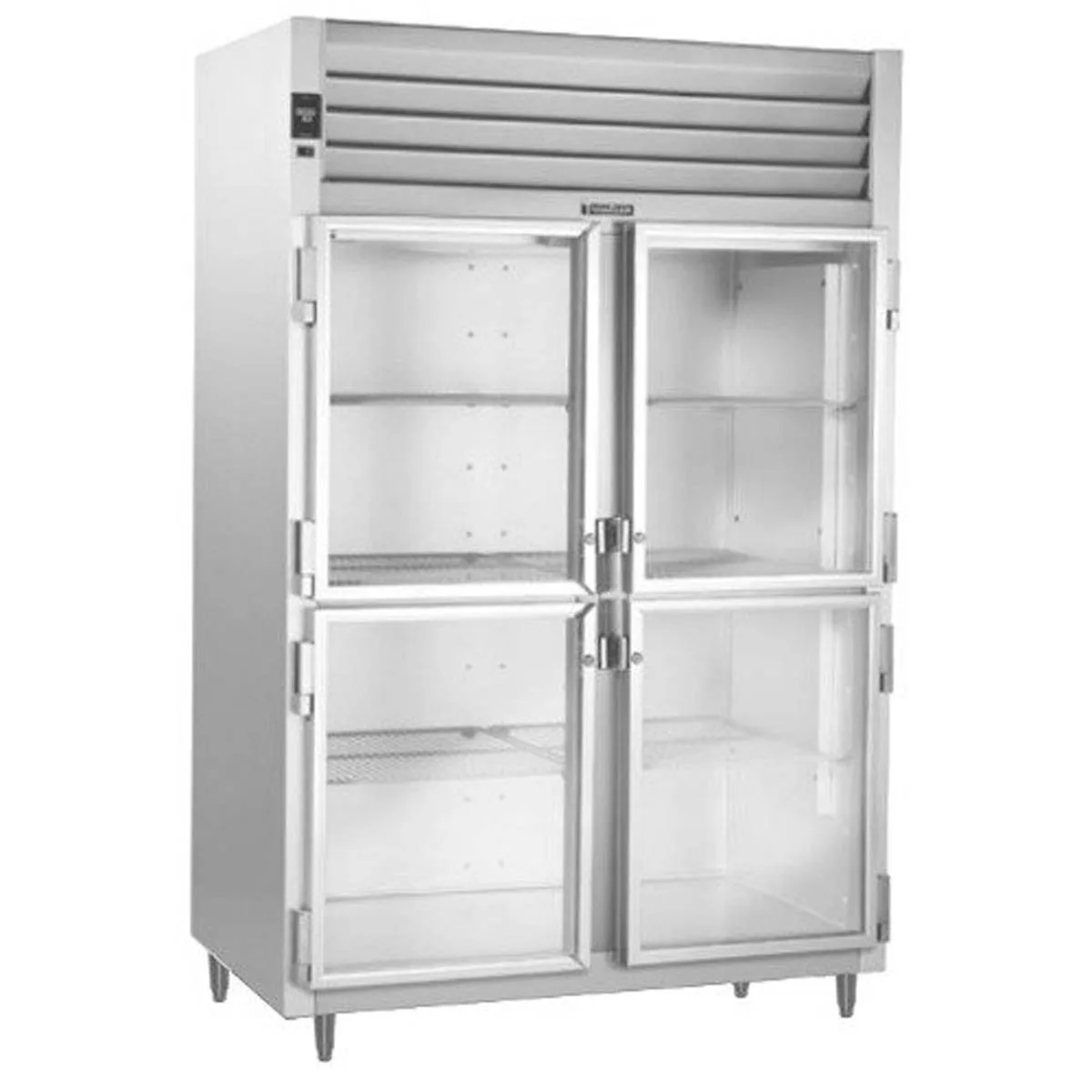 Traulsen RHT226WUT-HHG 58" 2-Section Reach-In Refrigerator w/ 4 Glass Half-Doors, Top Mount, 40.57 cu. ft.