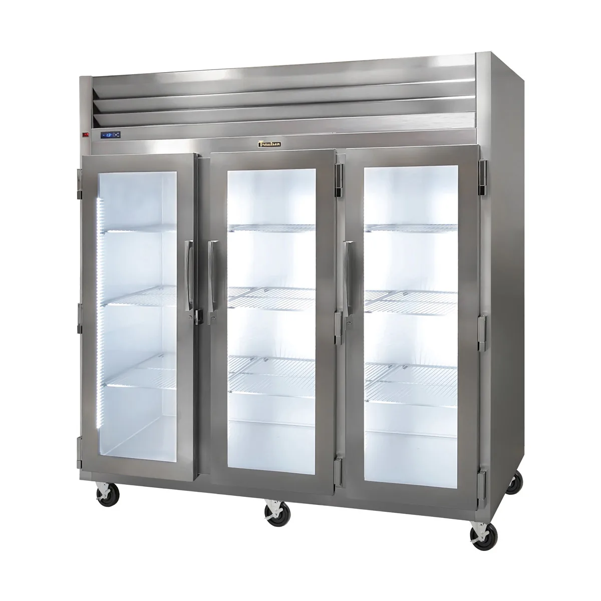 Traulsen G3201 76" 3-Section Reach-In Refrigerator w/ 3 Glass Doors, Top Mount, 70.67 cu. ft.