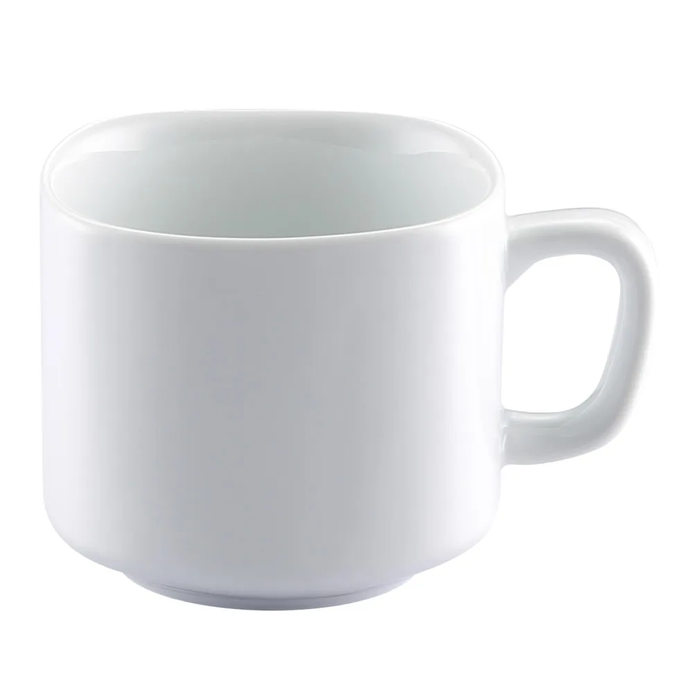 CAC China COP-SQ1 - Square Porcelain Cup 8.5 oz 3" x 3" x 2.75" White Microwave Safe - 1 Dozen
