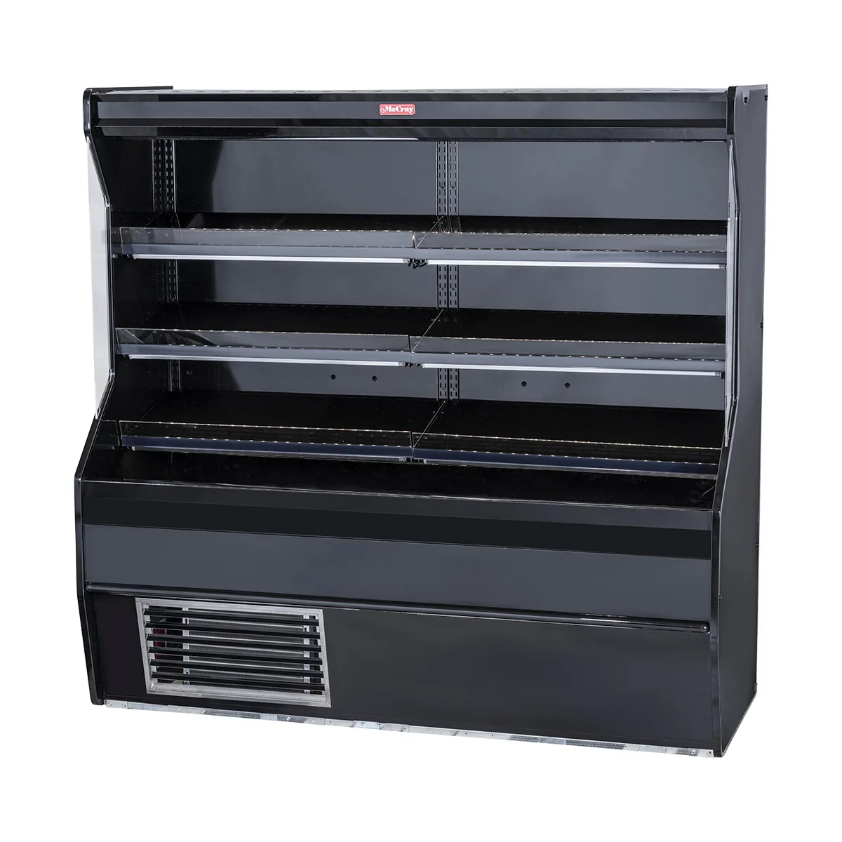 Howard-McCray SC-M32E-4-B-LED 50'' Vertical Meat Open Air Merchandiser in Black, Self-Contained