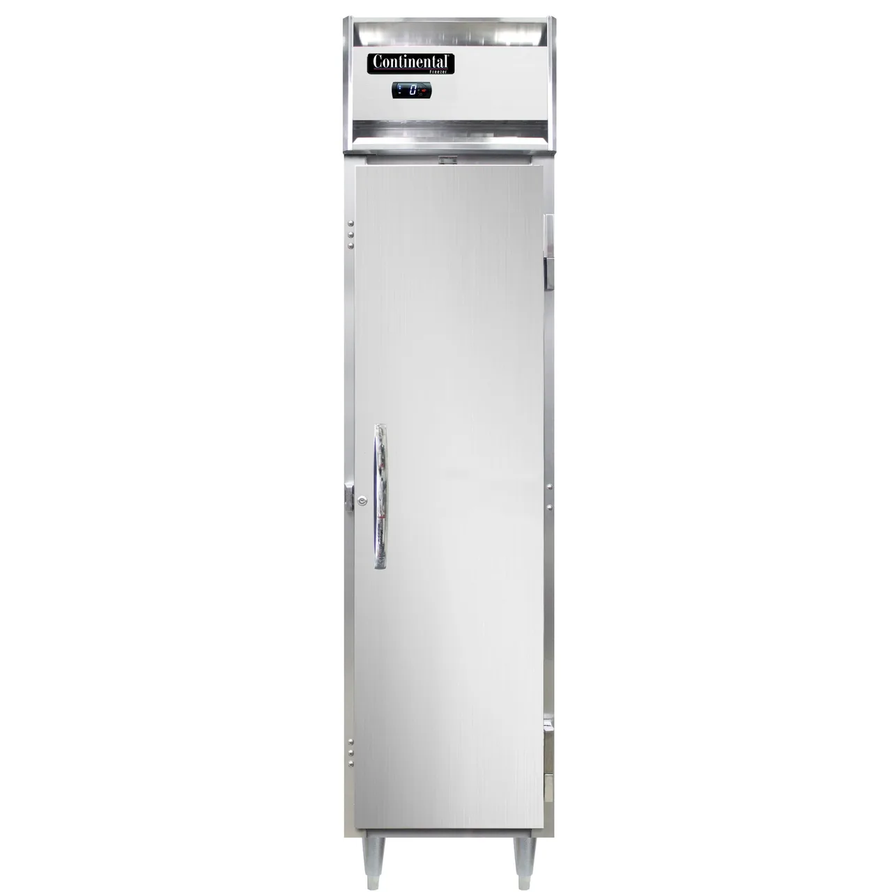 Continental Refrigerator D1FSEN 17-3/4" 1-Solid Door Reach-In Freezer, Top Mounted, 15 cu. ft., Stainless Steel Front, Aluminum Interior & Exterior