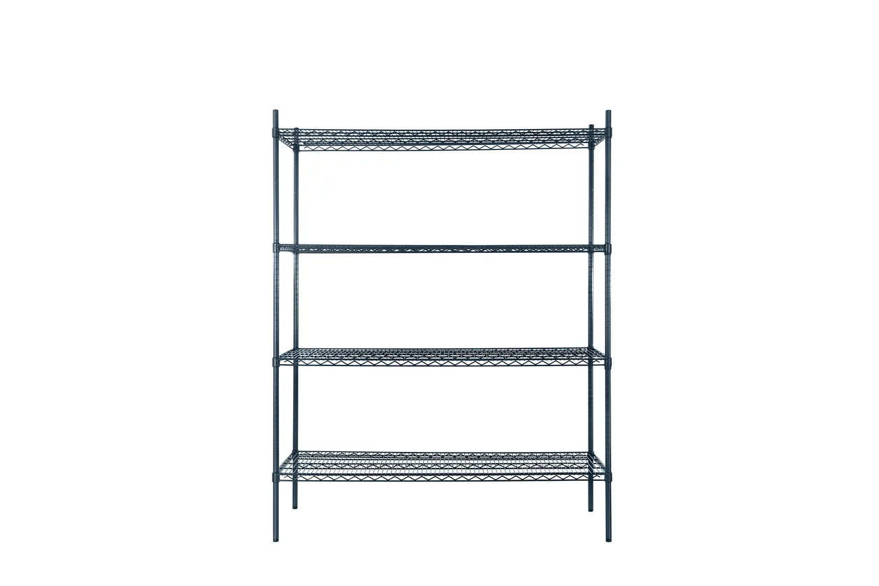 Atosa USA MWSSE242474 4-Tier Epoxy Wire Shelving Unit w/ 74" Posts - 24"W x 24"D