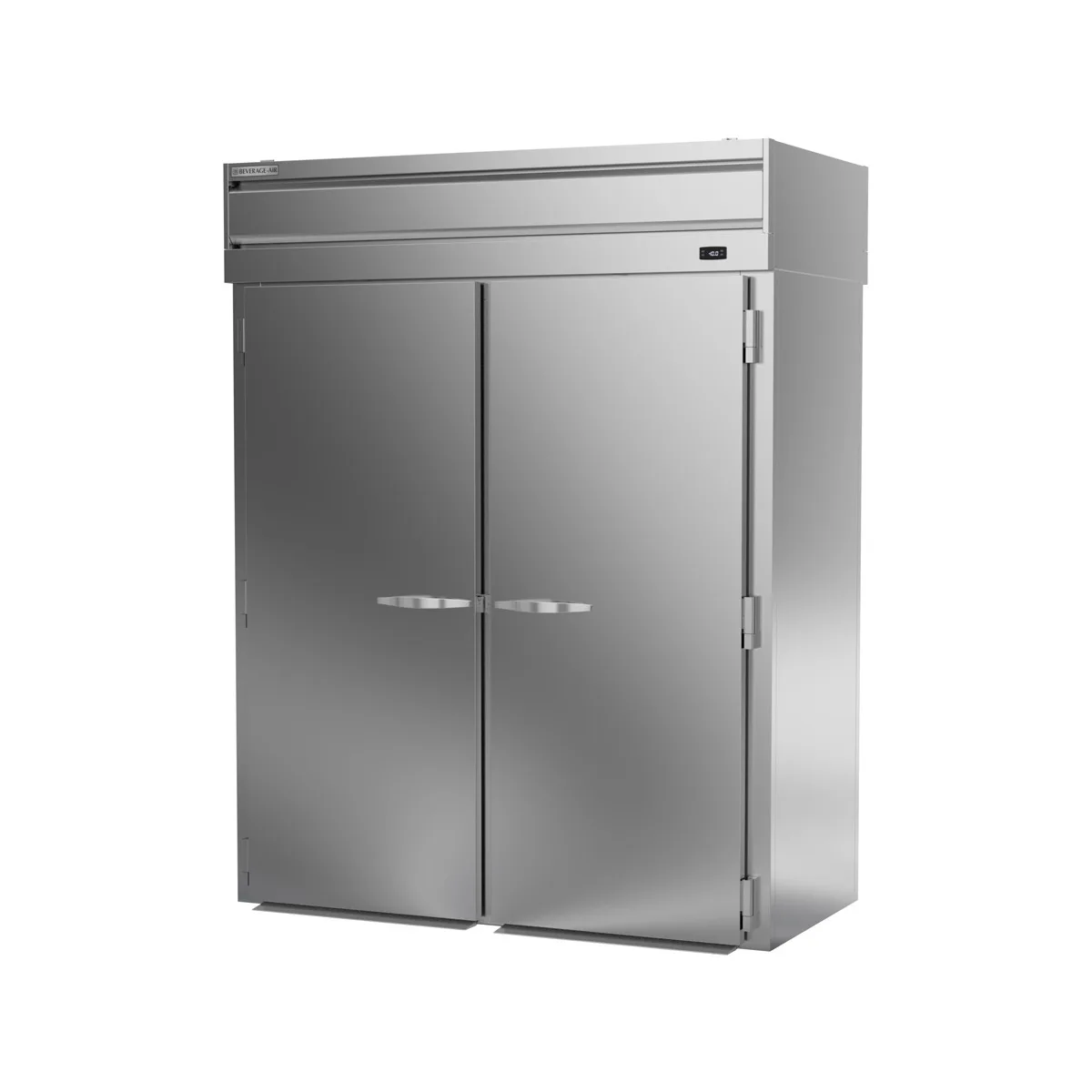 Beverage Air PFT2XTHC-1AS 69" Two Section Roll-Thru Freezer w/ 4 Solid Doors, Extra Tall, 86 cu. ft.