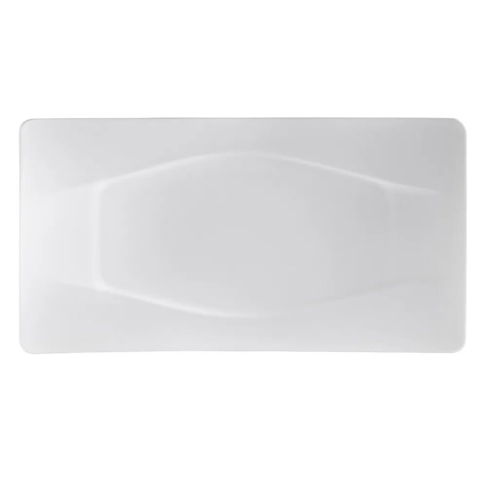 CAC China MDN-51 Platter, 15½" L x 8¼" W x 1¼" H, Bone White Porcelain, Dishwasher Safe - Dozen