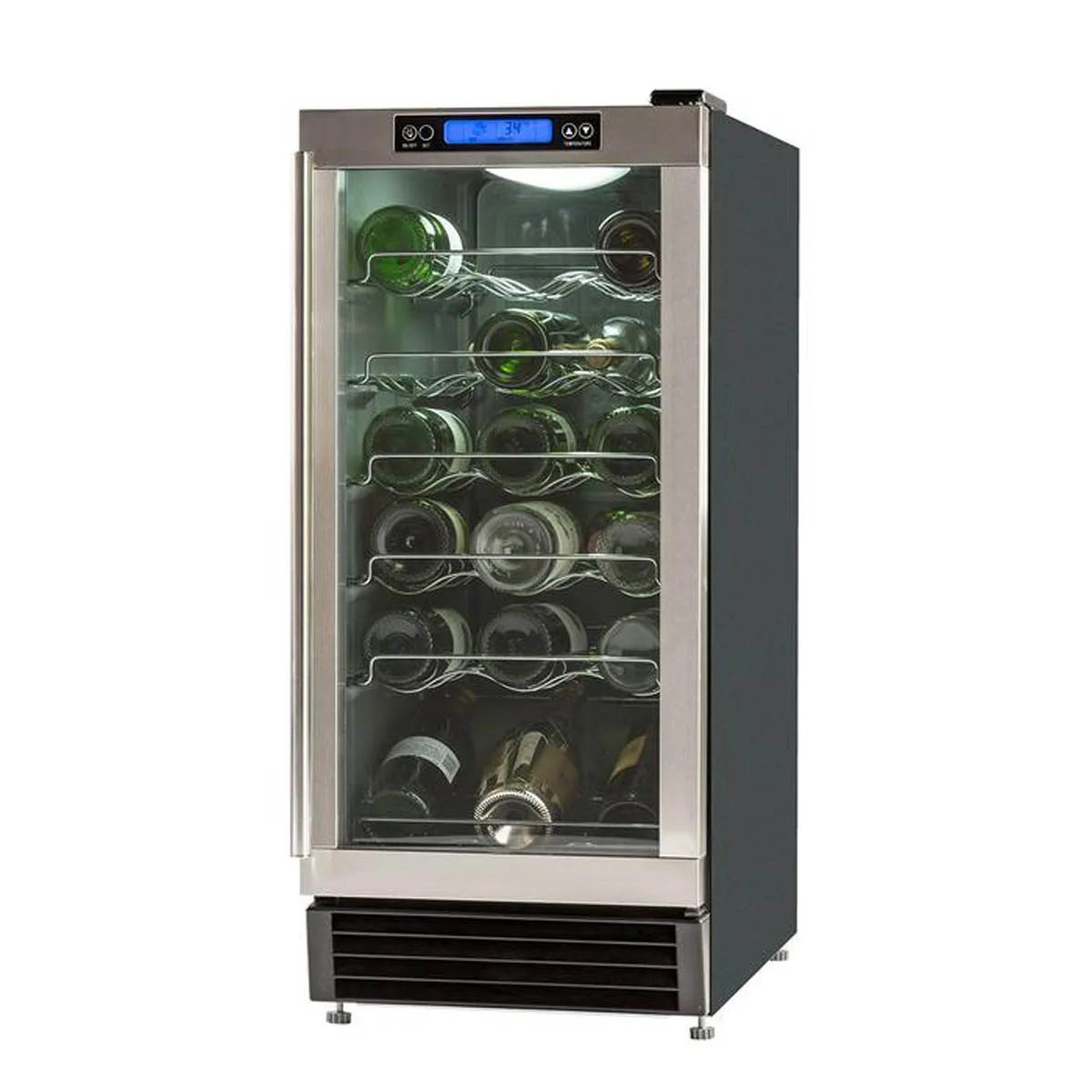 Maxx Ice MCWC28 15" Glass Door Wine Refrigerator, Single Temperature, 28 Bottles