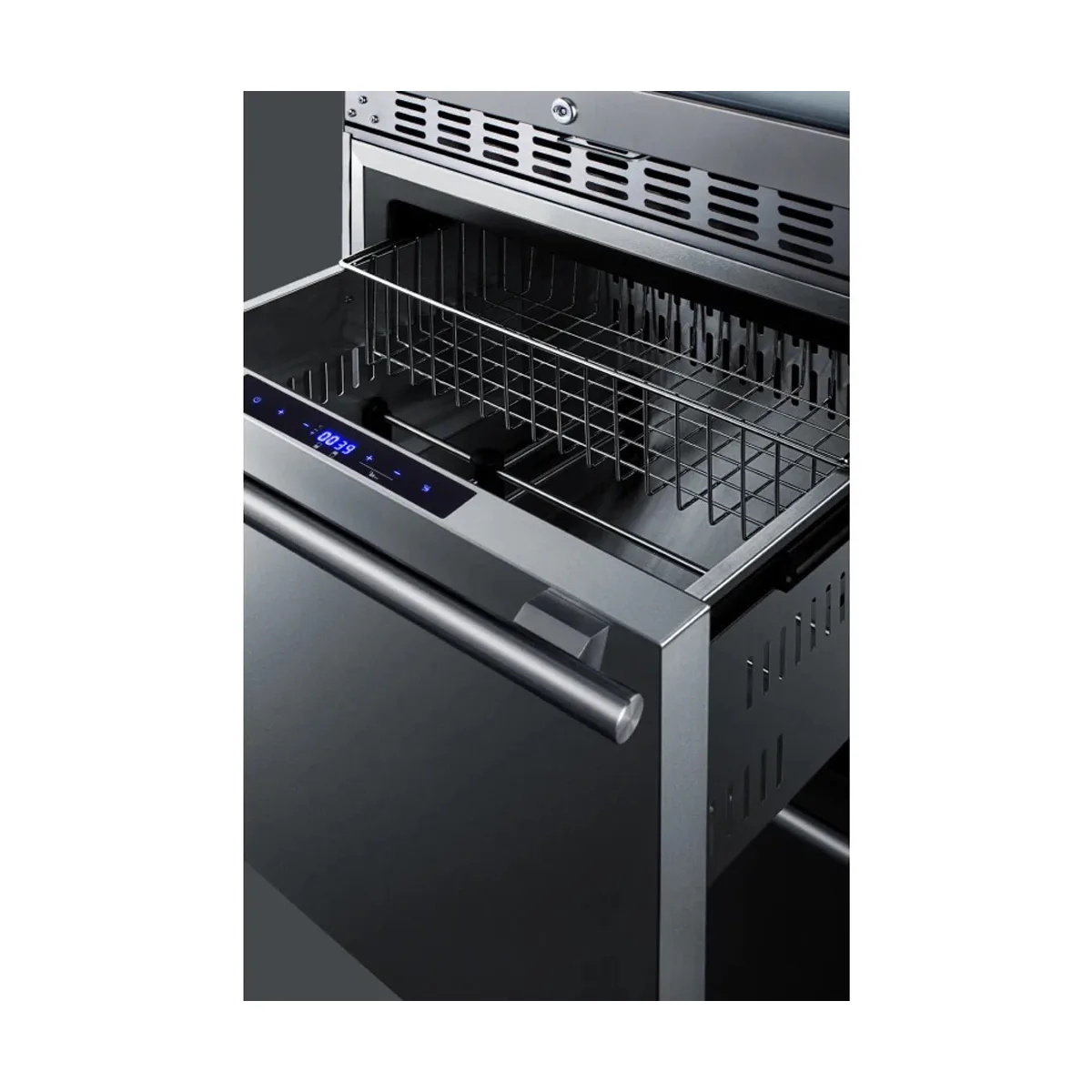 Summit SWCDRF24 24" Glass Door Wine Cooler/Refrigerator-Freezer Combo, Dual Temperature, 46 Bottles