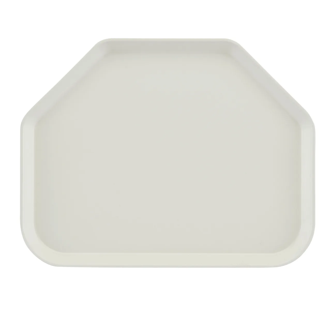 Cambro 1418TR148 Trapezoid Serving Tray, 14" x 18", White Fiberglass, NSF, Dishwasher Safe