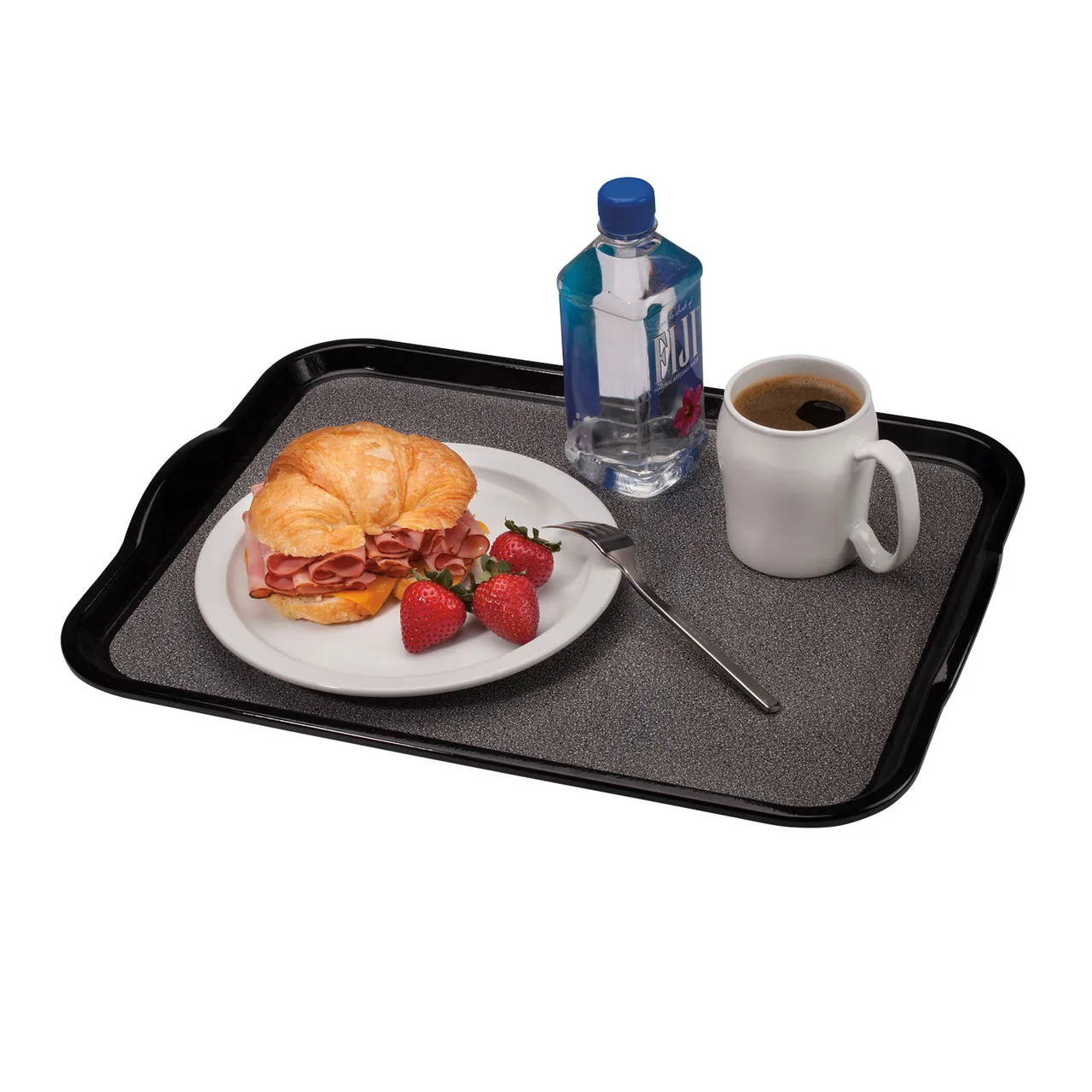 Cambro 1418VCH382 Rectangular Tray, 14" x 18", Black Fiberglass, Dishwasher Safe, Made in USA