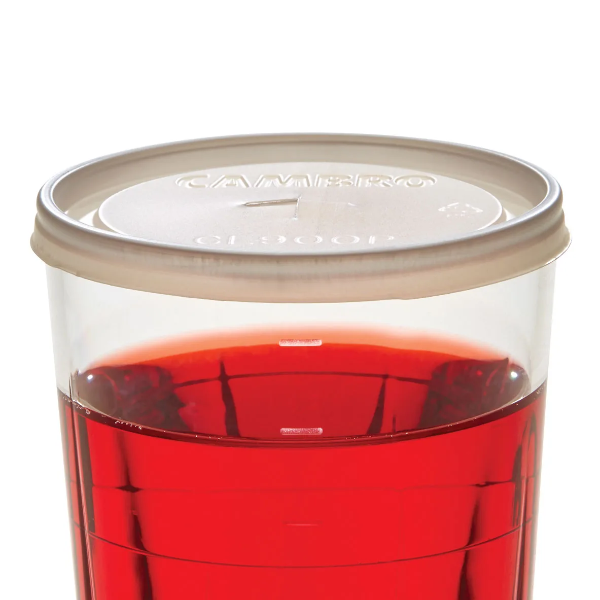 Cambro CL900P190 CamLid® Translucent Lid, Fits 900P/900P2, Lido™ LDT9 & 1600CW Tumblers - 1000/Case