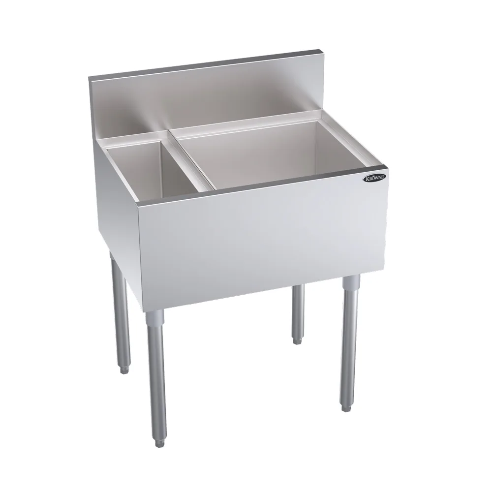 Krowne KR19-MS26L-7 Bottle Well Bin Underbar Ice Bin/Cocktail Station w/ 69 lb Ice Bin