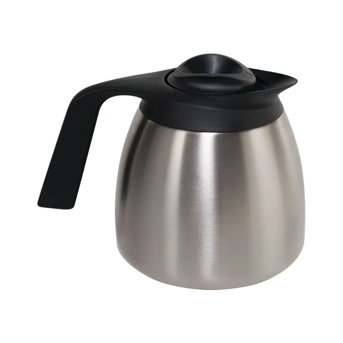 BUNN 51746.0003 Thermal Decanter – 64 Oz (1.9 L), BrewThrough, Orange Lid, Stainless, Vacuum Insulated