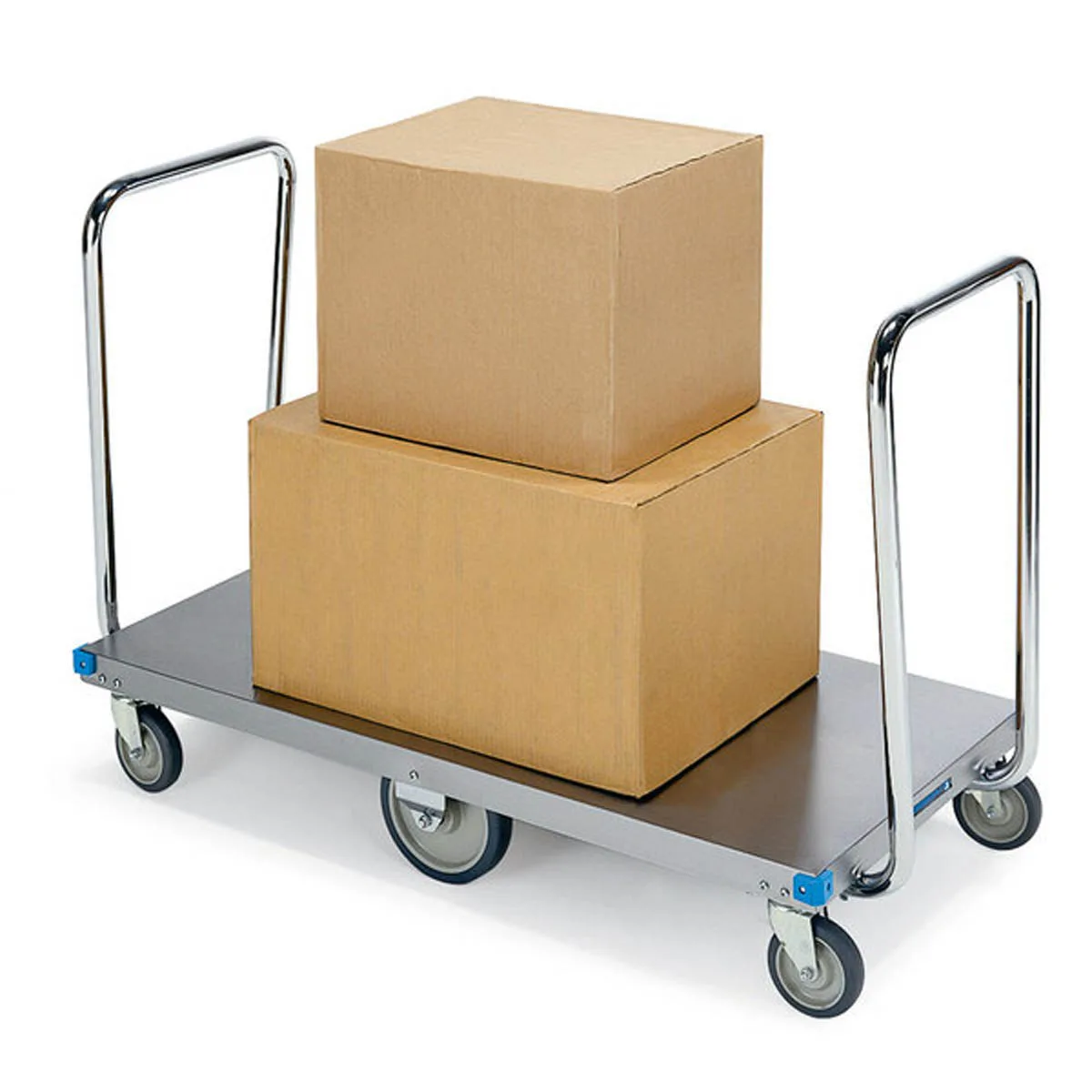 Lakeside 456 Stainless Steel Platform Truck, 24" x 48" Platform, 1000 lbs Capacity, Dual Handle