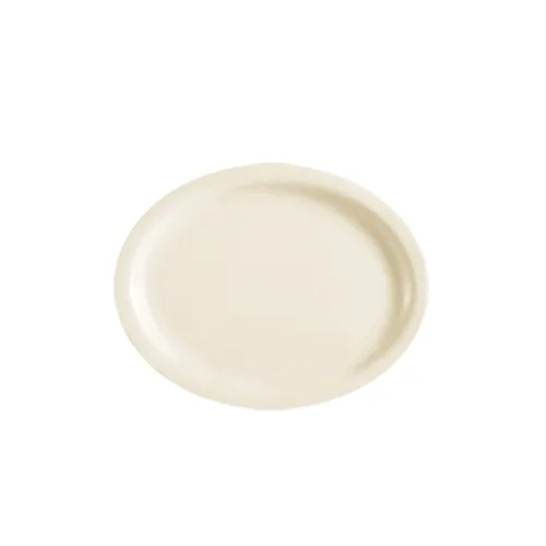 CACChina WAS-13 Platter, 11-1/2" L x 9-1/2" W x 1-1/4" H, Oval Stoneware, White - Dozen