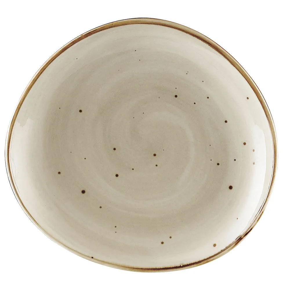 CACChina TUS-6-BGE Tucson Plate, 6-3/8" x 6", Round, Porcelain, Desert Beige, Dishwasher Safe - Dozen