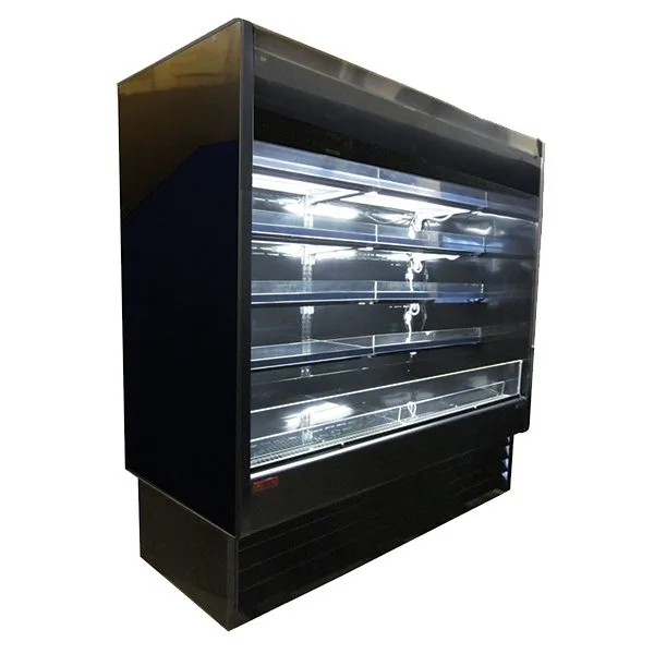 Howard-McCray R-OD35E-12-B-LED 147'' Vertical Dairy Open Air Merchandiser in Black, Remote