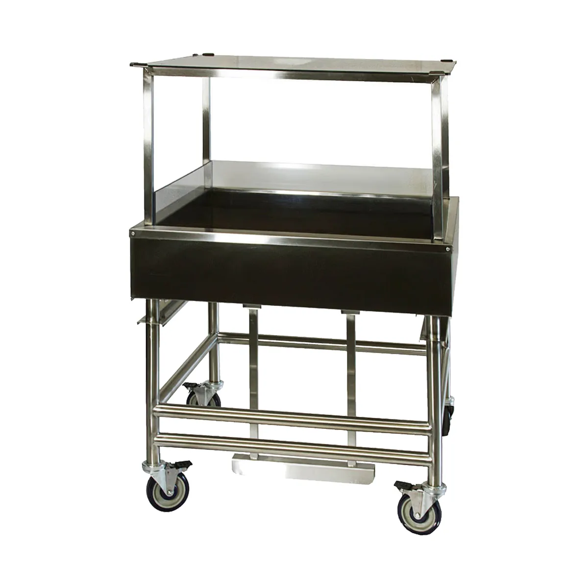 Winholt SSMIT-3636MLC-CAN-ADJ Adj. Insulated Display Table, 36"W×36"D×51-1/2"H, Ice/Canopy 4×5"