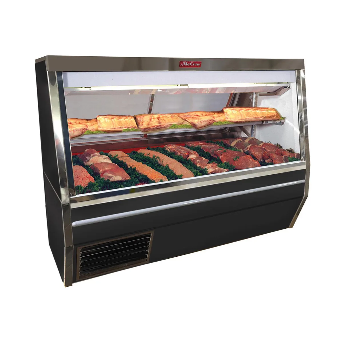 Howard-McCray R-CMS34N-12-BE-LED 144" Double Duty Flat Refrigerated Meat Display Case, Remote