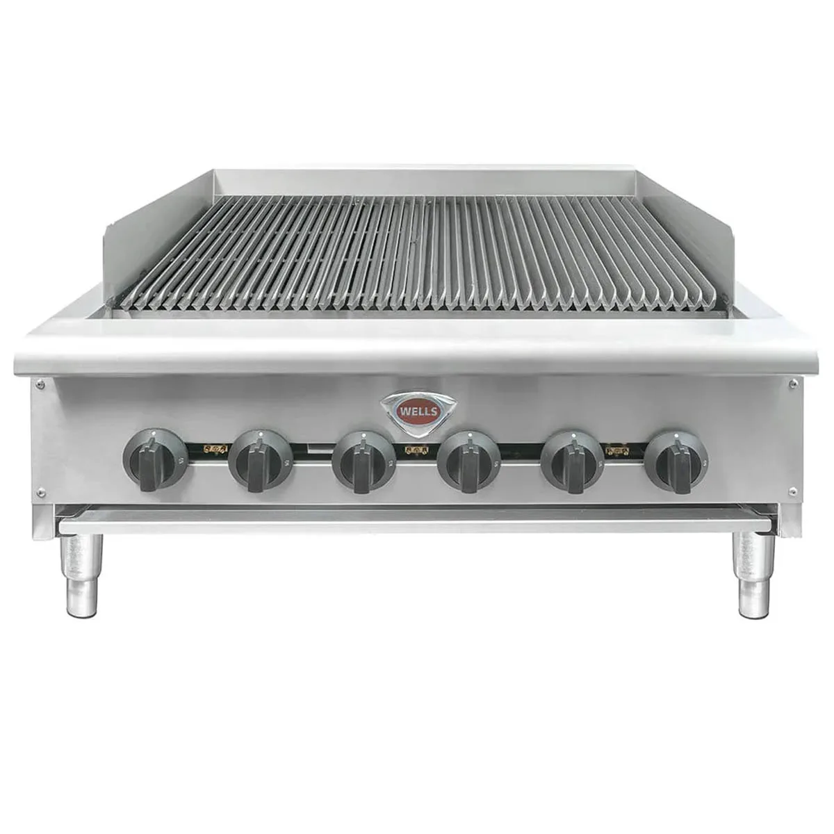 Wells HDCB-3630G 36" Countertop Heavy Duty Gas Radiant Charbroiler w/ (6) Burners, 120.000 BTU