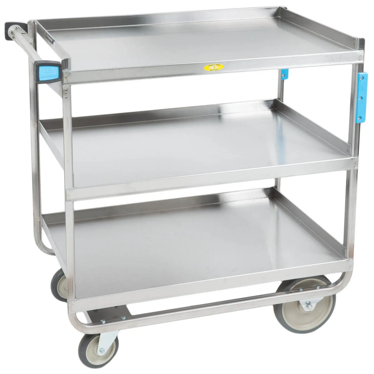 Lakeside 544 NSF Stainless Steel 3 Shelf Utility Cart - 700 lb. Capacity