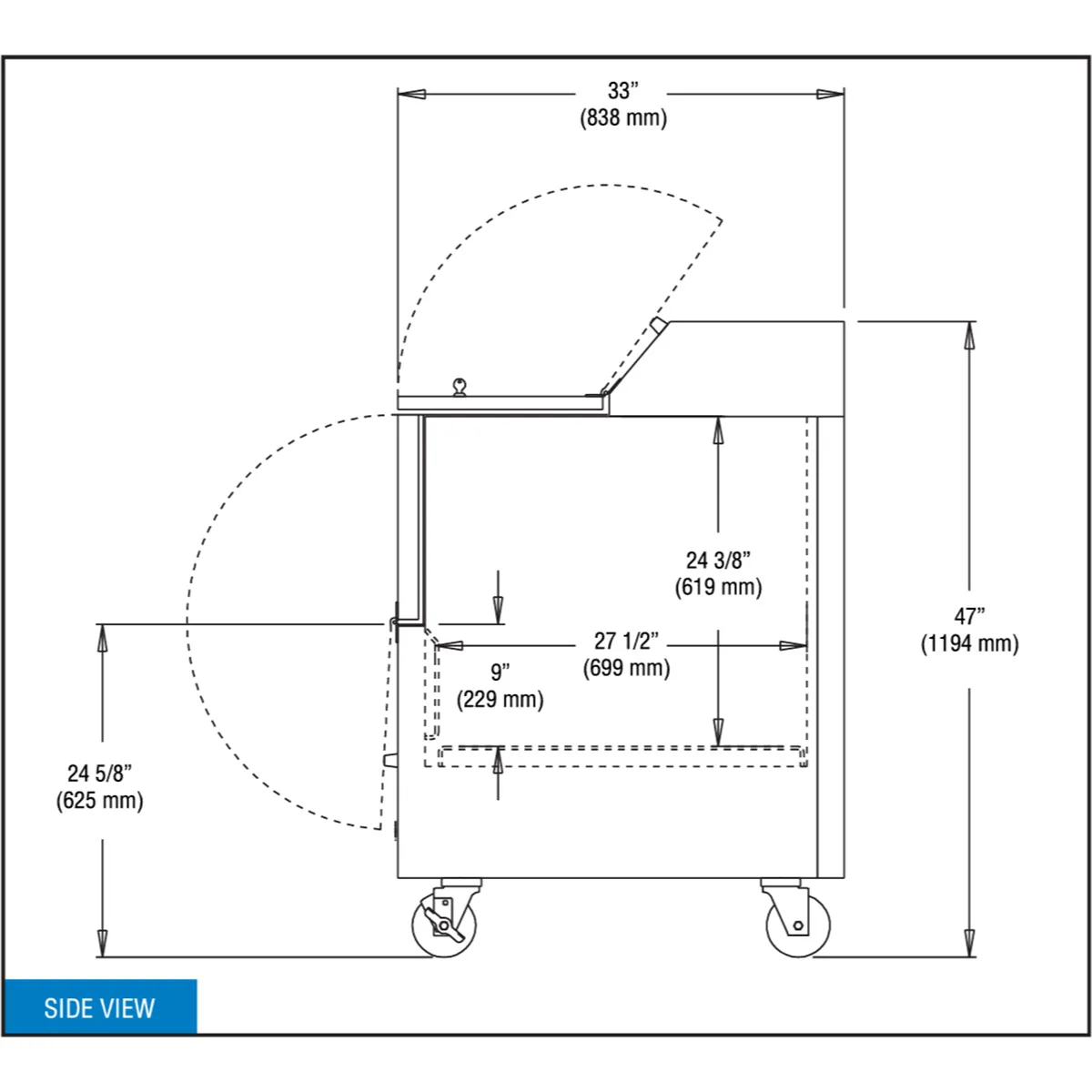 Continental Refrigerator MC5NS 58" Single Sided Milk Cooler, Forced Air, 16 Crates Capacity