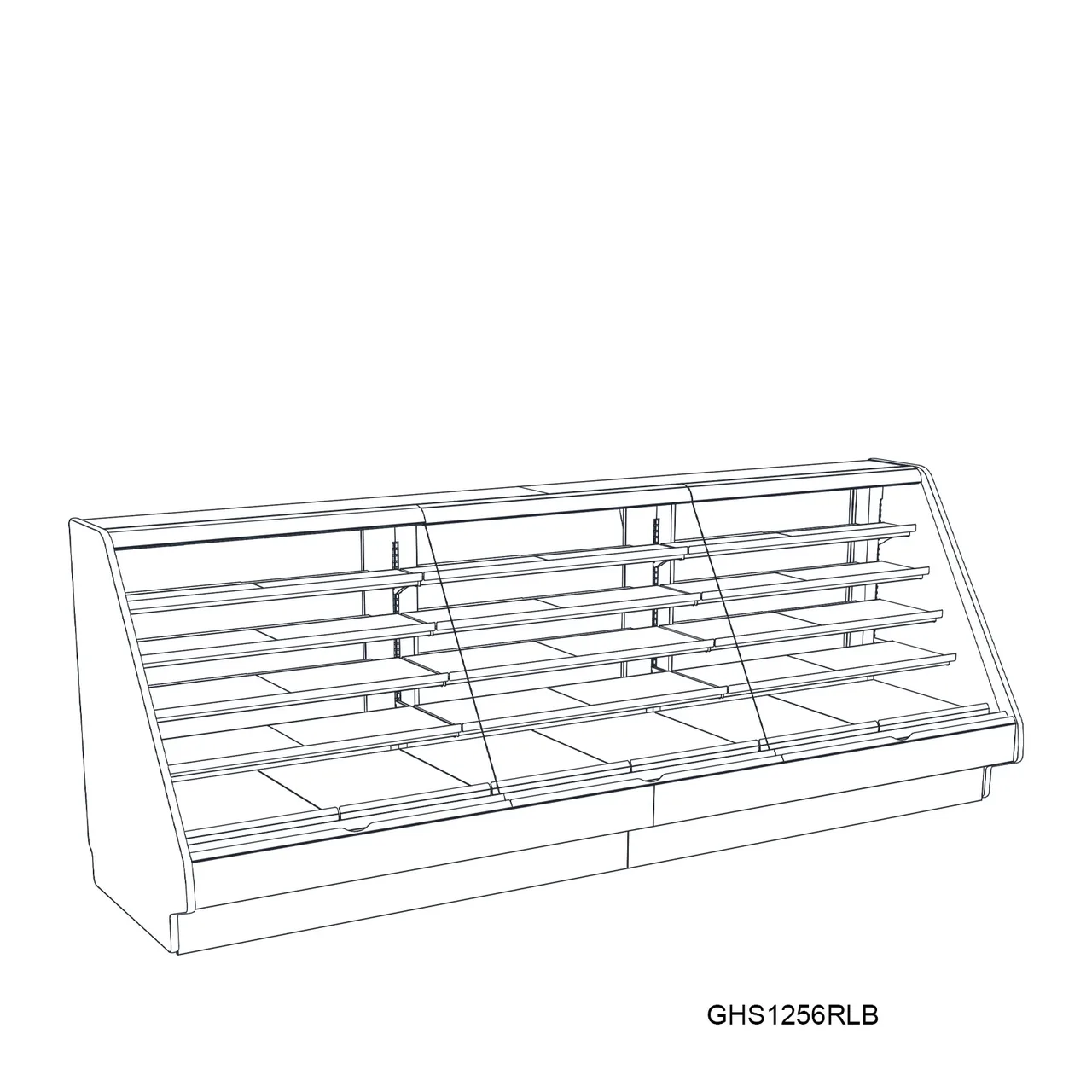 Structural Concepts GHS456RLB (FLAT) 49" Refrigerated Display Case