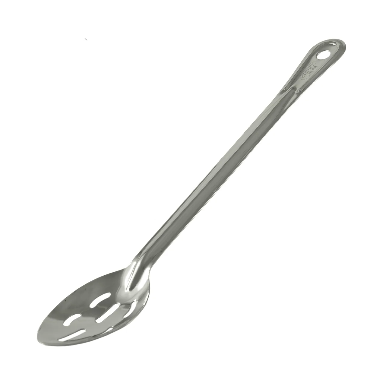 CAC China SBHL-15 Basting Spoon, 15" Long, Slotted, Stainless Steel, 1.2mm Thick