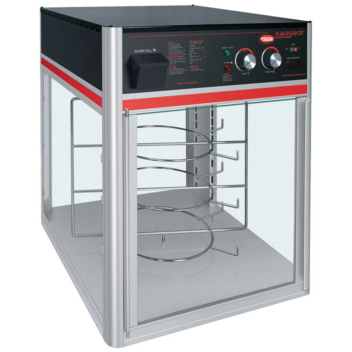 Hatco FSD-1X-120-QS 22" Countertop Hot Food Display Case, Full-Service, 3-Tier Pan Rack