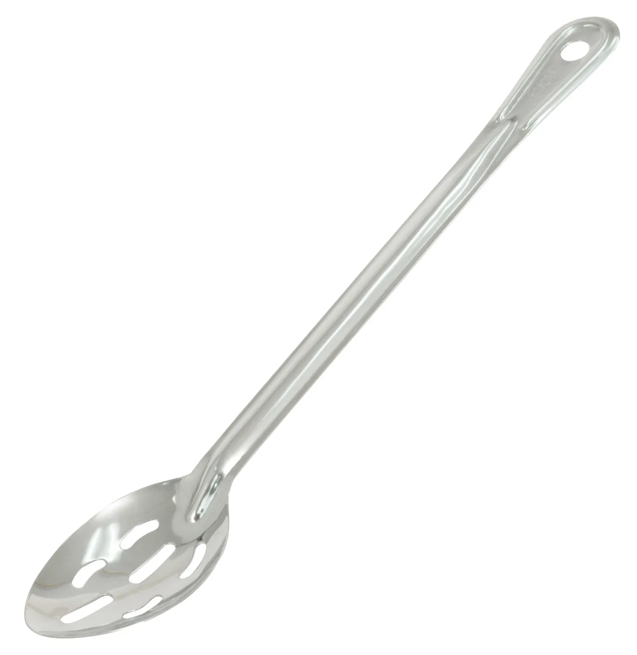 CAC China SBHL-11 Basting Spoon, 11" Long, Slotted, 1.2mm Stainless Steel, Non‑Insulated Handle