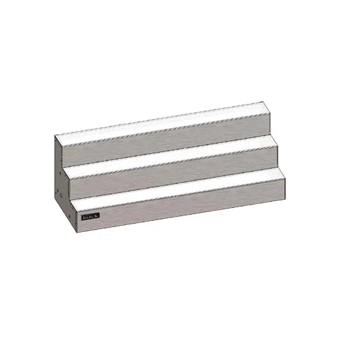 Perlick LMD3-72L - 72" Three‑Tier Lighted Display, Steel, LED Lights, 100‑240V Left‑End Cord