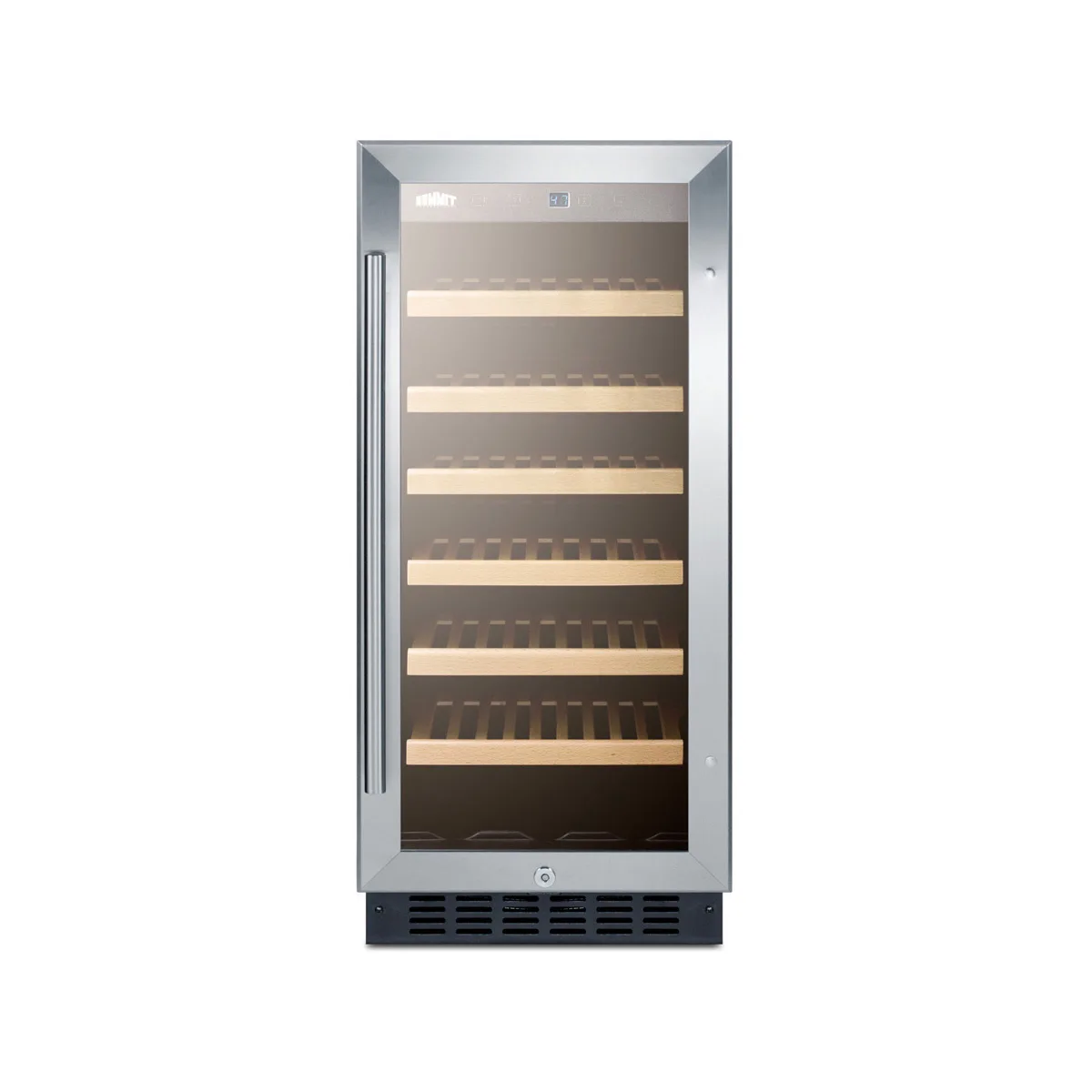 Summit SWC1535B 15" Glass Door Wine Refrigerator, Single Temperature, 33 Bottles