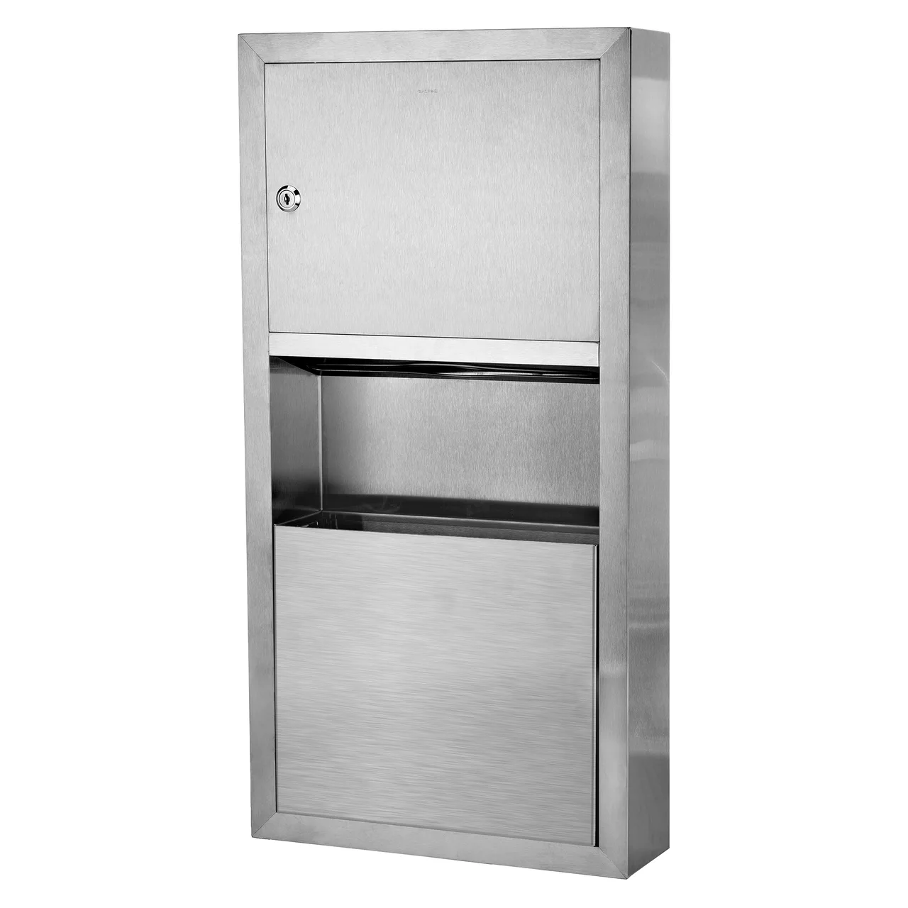 Alpine Industries ALP494 Paper Towel Dispenser & Waste Receptacle, 14" W