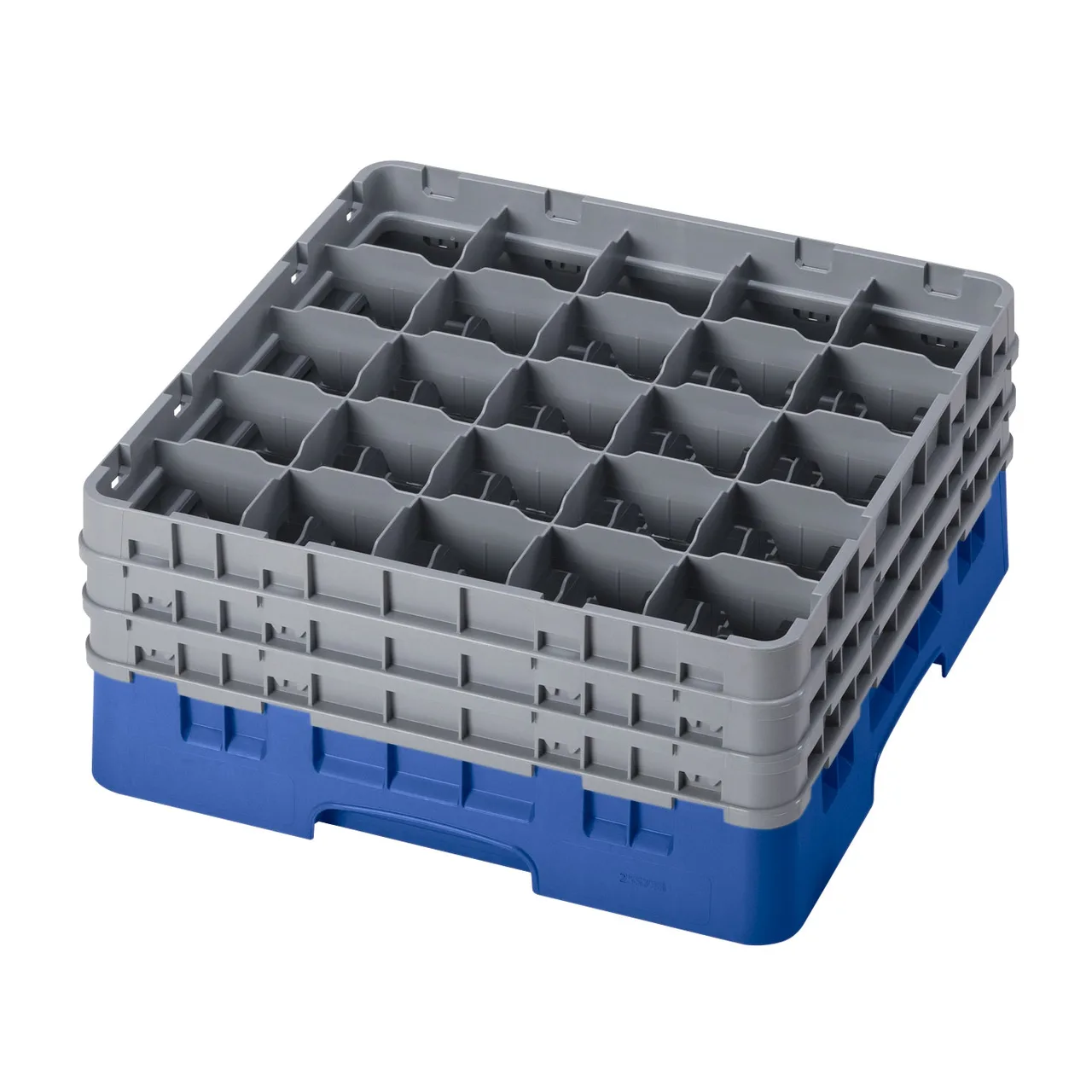 Cambro 25S738168 Camrack Glass Rack, Full Size, Blue, 19-3/4 x 19-3/4, 25 Compartments, 3-7/16 Max Dia, HACCP