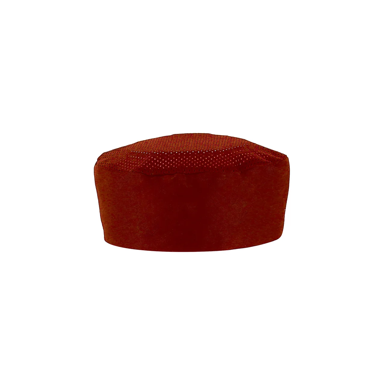 CAC China APHT-1RL Chef's Pride Pillbox Beanie Hat, 3-1/2" Height, L/XL, Red