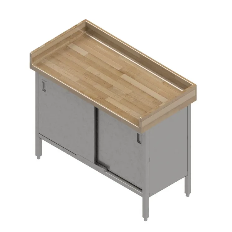 John Boos EBSW7R43-3036 Work Table, Cabinet Base with Sliding Doors