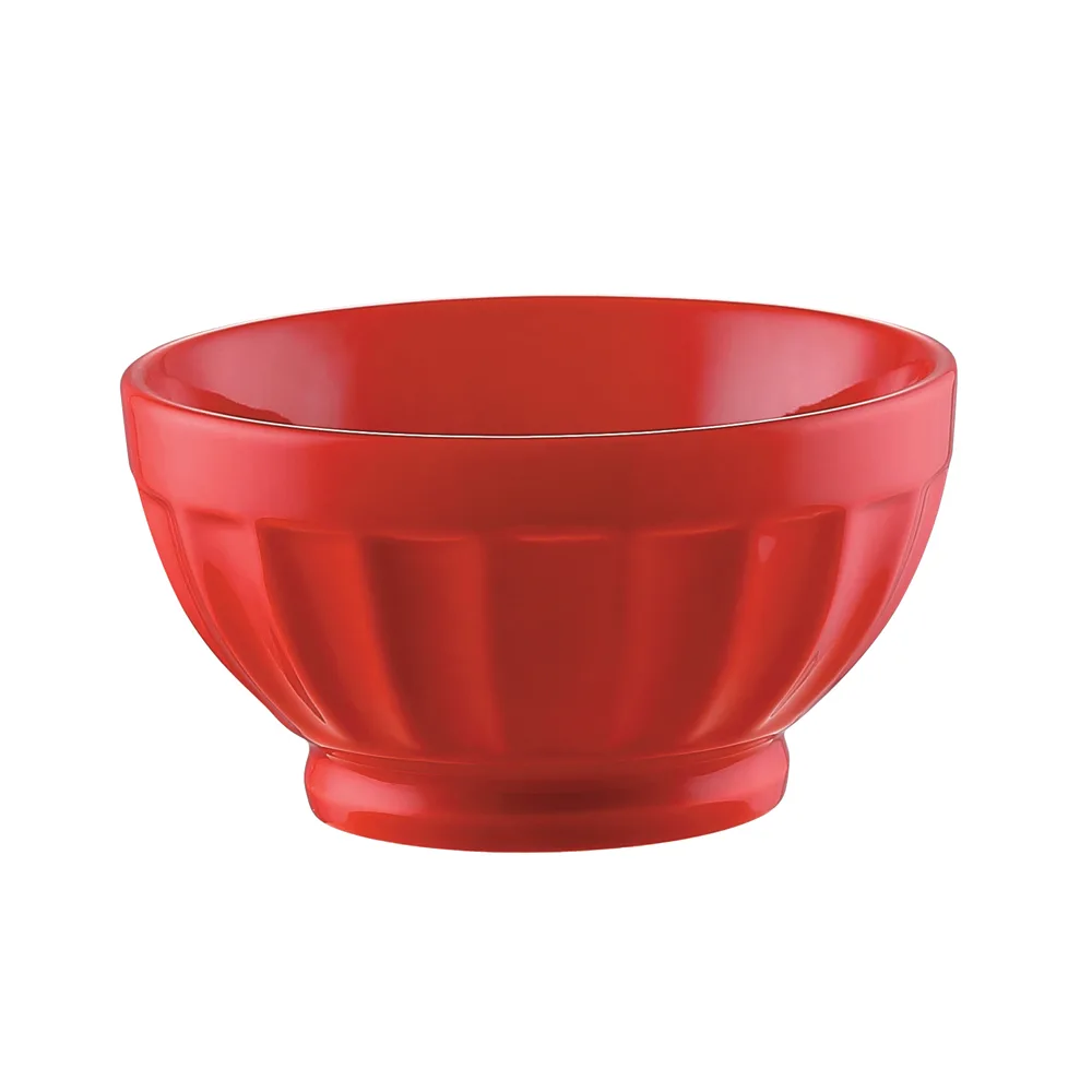 CAC China LTE-B5-R - Bowl, 18 Oz (5¼" Dia x 2⅞" H) Porcelain Red Dishwasher Safe - 1 Dozen