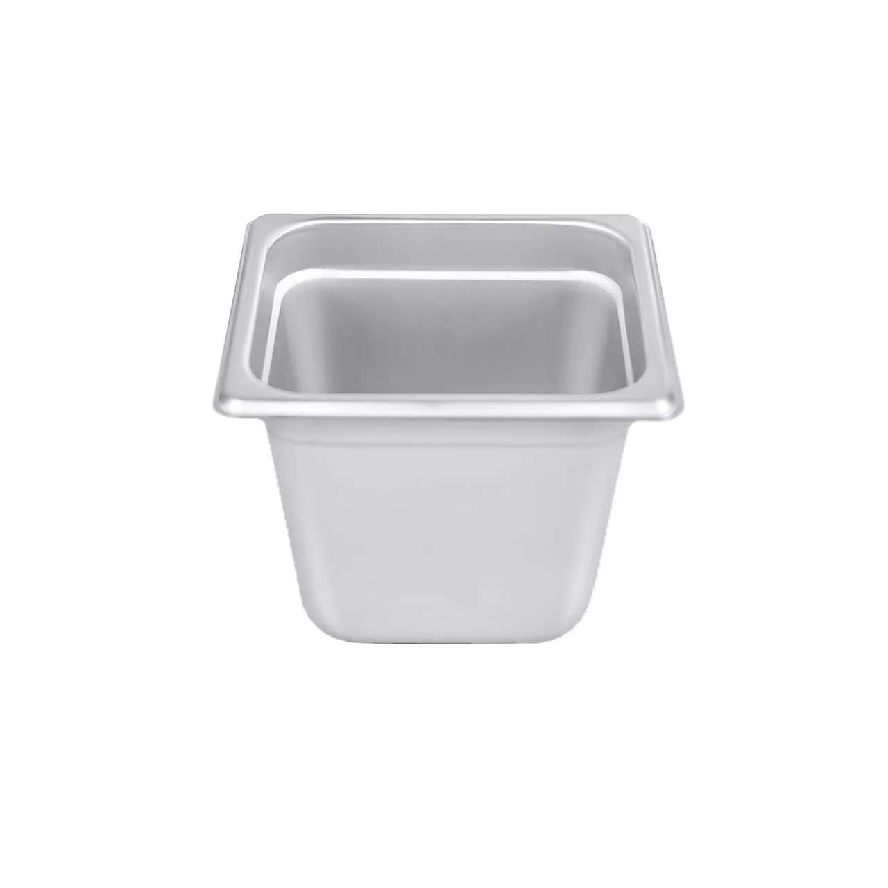 CAC China STPS-24-6 Steam Table Pan, 1/6 Size, 6" Deep, 24‑Gauge, Anti‑Jam, Dishwasher Safe