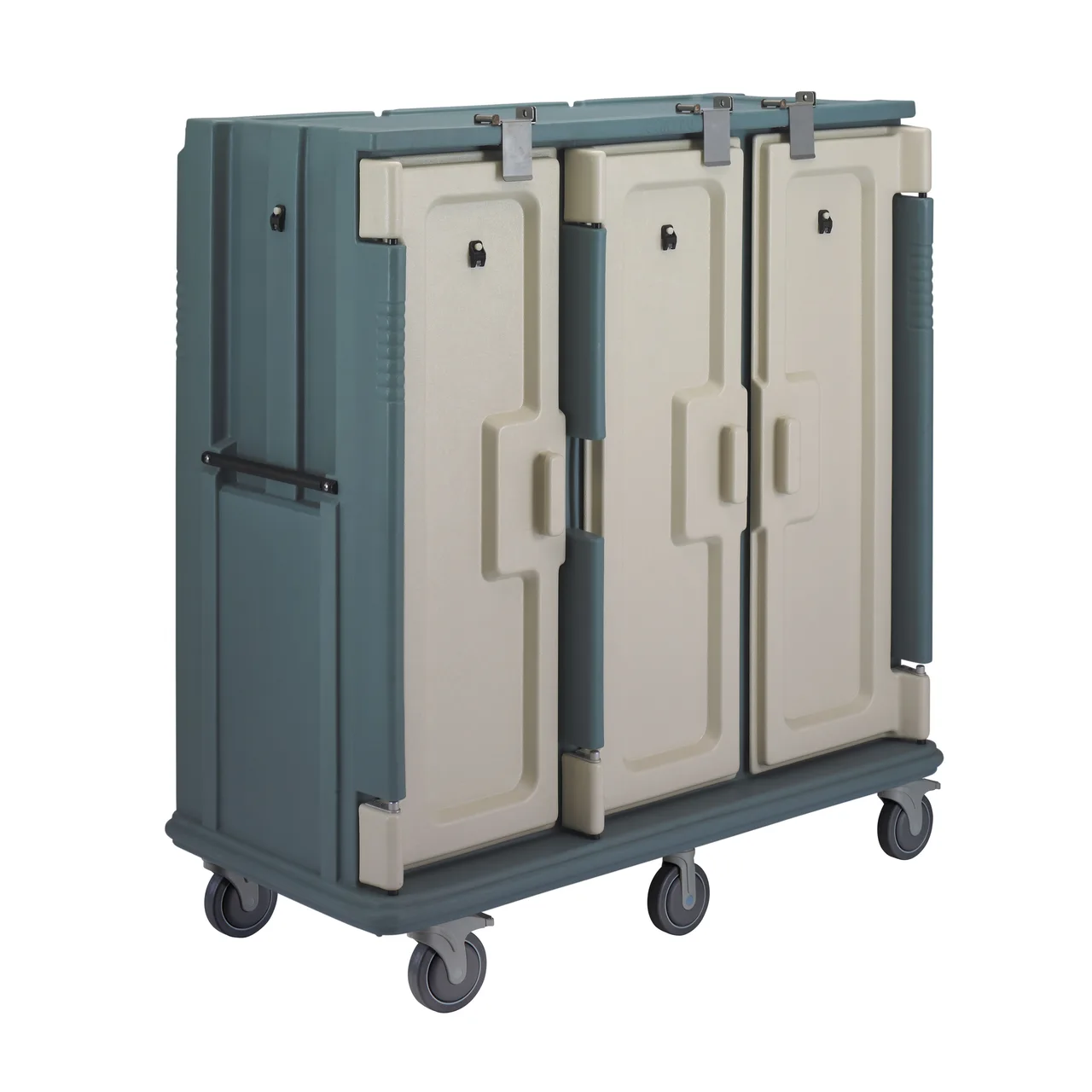 Cambro MDC1520T30401 Slate Blue 30 Tray Meal Delivery Cart w/ 3 Compartments