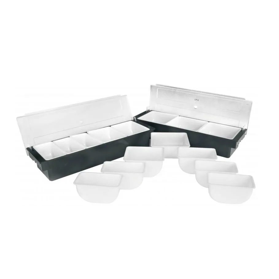 Omcan USA 80594 Replacement Insert for Condiment Holder #80590, White Plastic, Fits Tabletops