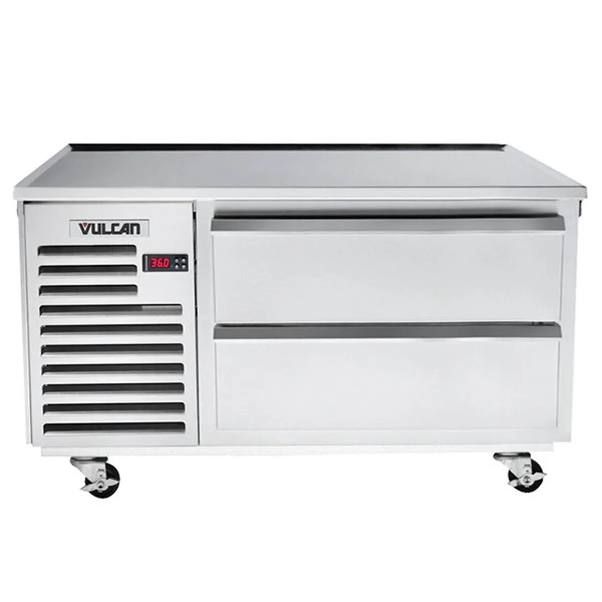 Vulcan VSC48 48" 2 Drawers Refrigerated Chef Base w/ Flat Top, Self-Contained