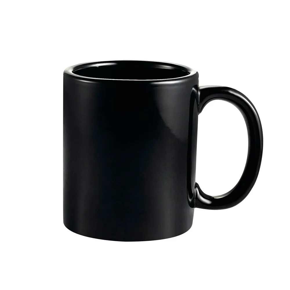 CAC China MUG-10-BLK - 10 oz Ceramic Mug, 3½" Dia x 3¾" H, Black, Microwave Safe - 1 Dozen