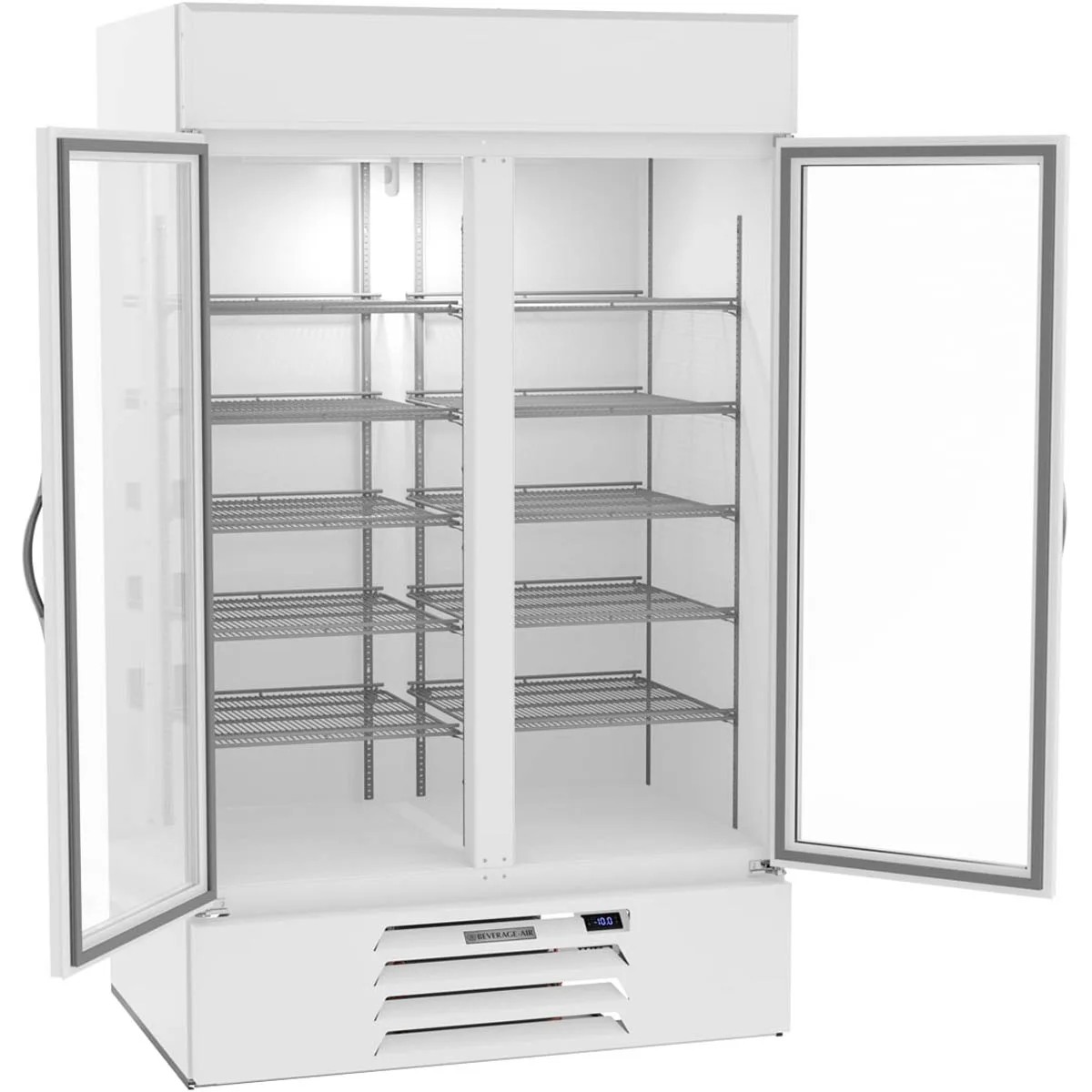 Beverage-Air MMF44HC-1-W-IQ 47" 2 Glass Door Merchandiser Freezer in White, 44 cu. ft.